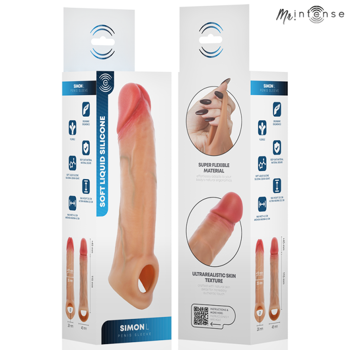 Mr Simon L Silikon-Penisüberzug 16 cm -Ø- 4,5 cm von Mr. Intense Penis Accessories