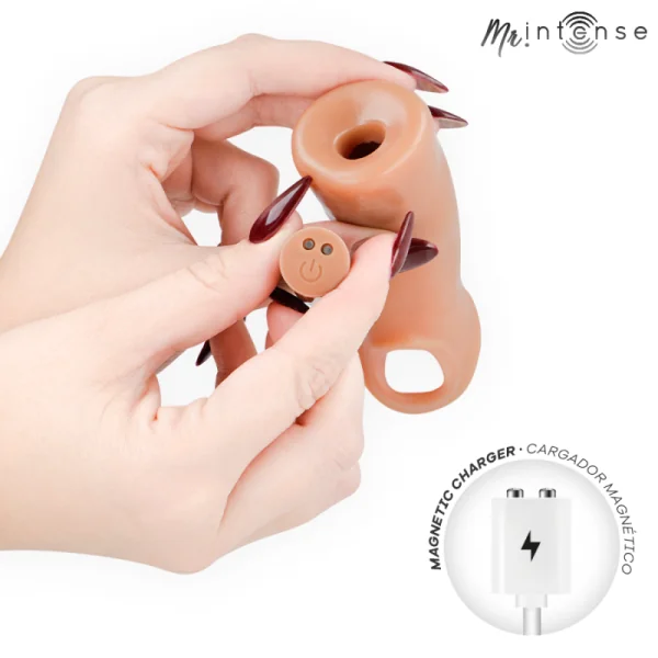 Mr Arnold M Vibrator Silikon-Penishülle mit Fernbedienung 14,5 cm -Ø- 4 cm von Mr. Intense Penis Accessories