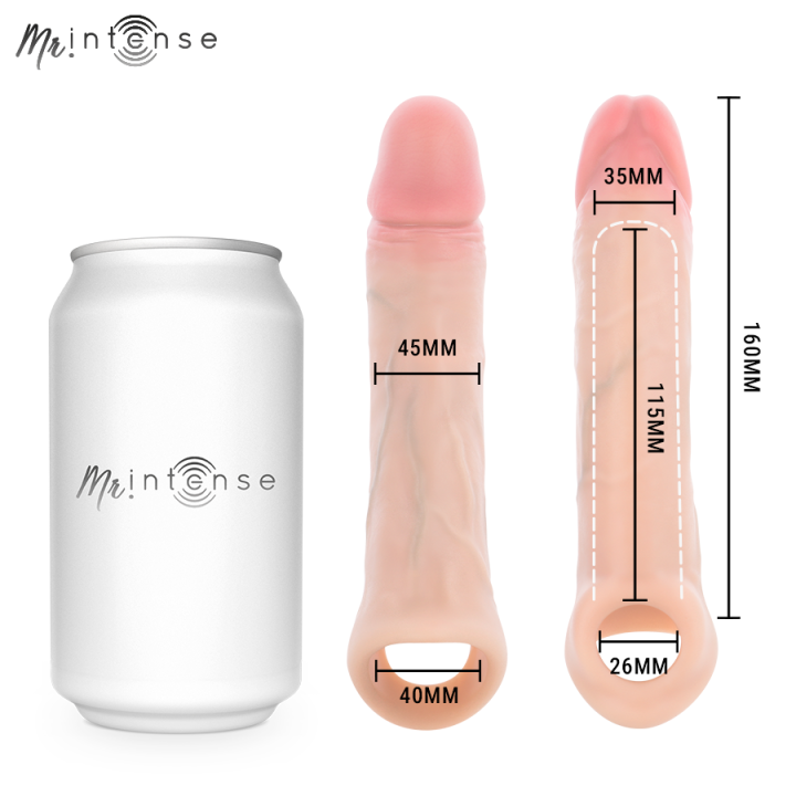 Mr Arnold L Vibrator Silikon-Penishülle mit Fernbedienung 16 cm -Ø- 4,5 cm von Mr. Intense Penis Accessories
