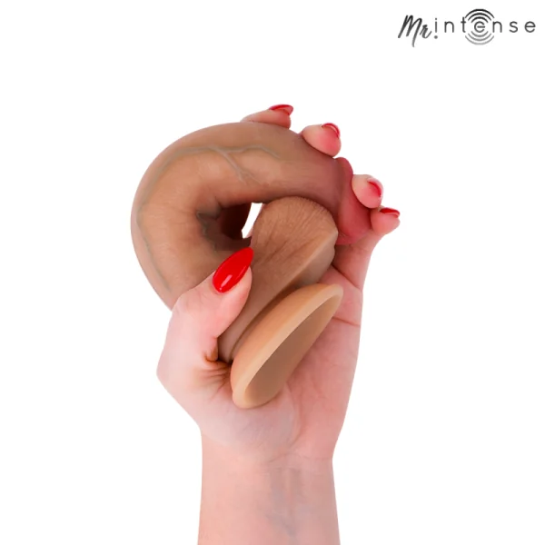 Bruce S Silikon-Dildo mit Hoden, 17,8 cm, Ø 4 cm von Mr. Intense Dildos