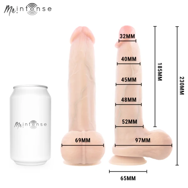 Mr Bruce L Dildo Silicona 23 cm -Ø- 5.2 cm von Mr. Intense Dildos