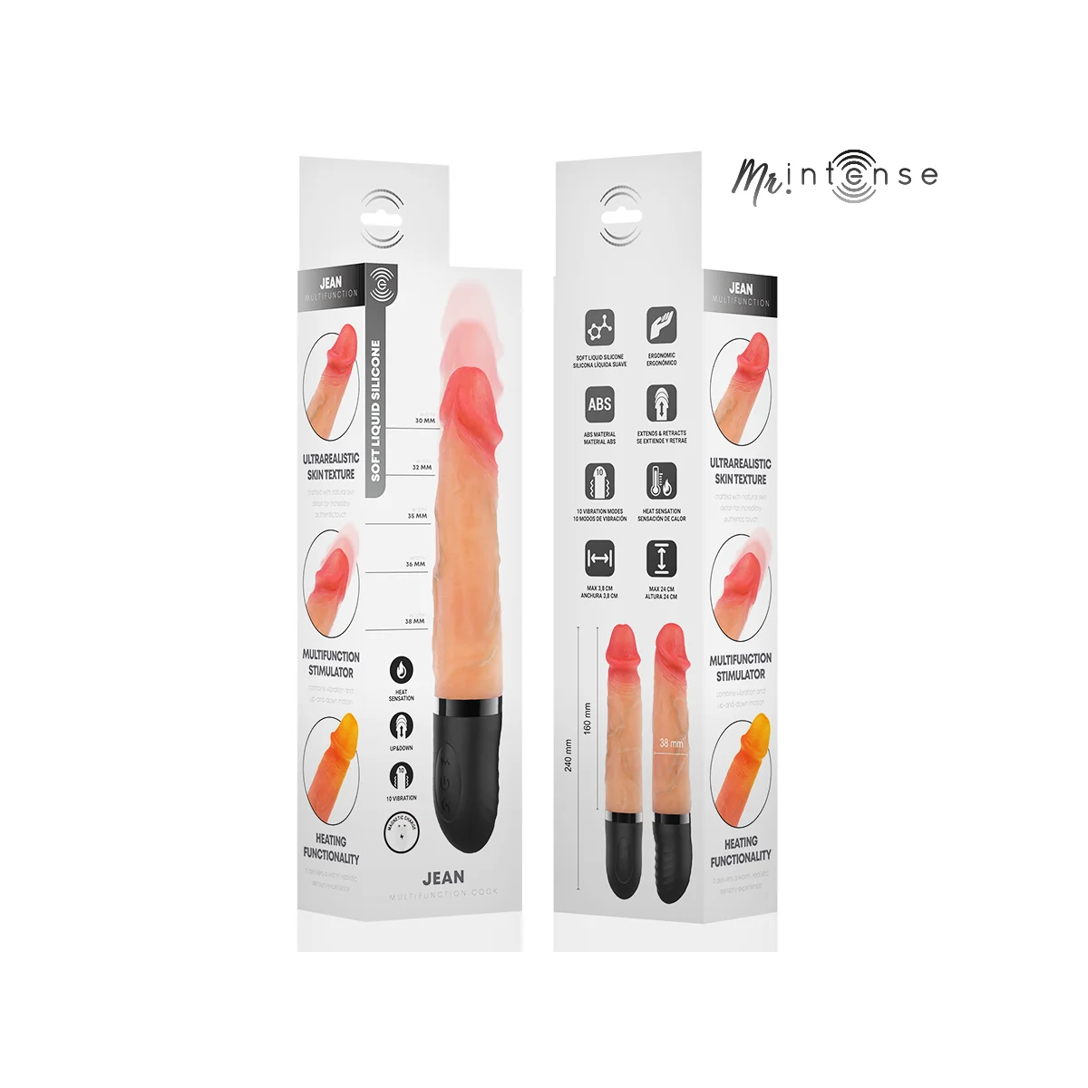Mr Jean Up&Down Vibrator Silikon mit Wärmeeffekt 24 cm -Ø- 3,8 cm von Mr. Intense High Tech