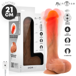 Mr Bradley Silikon-Vibrationsdildo mit Wärmeeffekt und Fernbedienung 21 cm -Ø- 4,2 cm von Mr. Intense High Tech