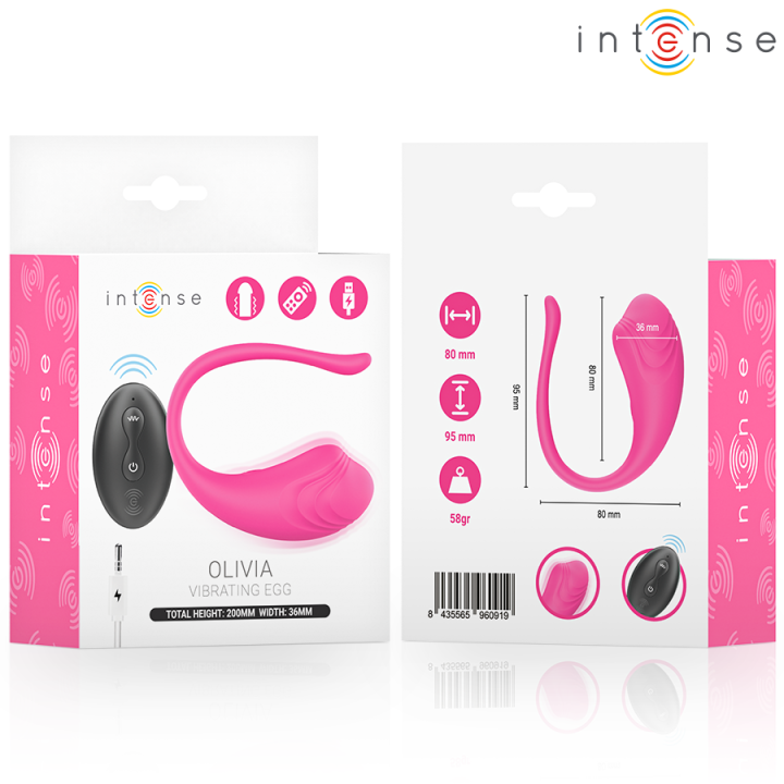 Olivia Pink Vibrations-Ei mit Fernbedienung von Intense Remote Control