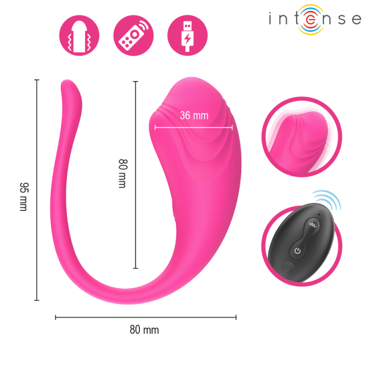 Olivia Pink Vibrations-Ei mit Fernbedienung von Intense Remote Control