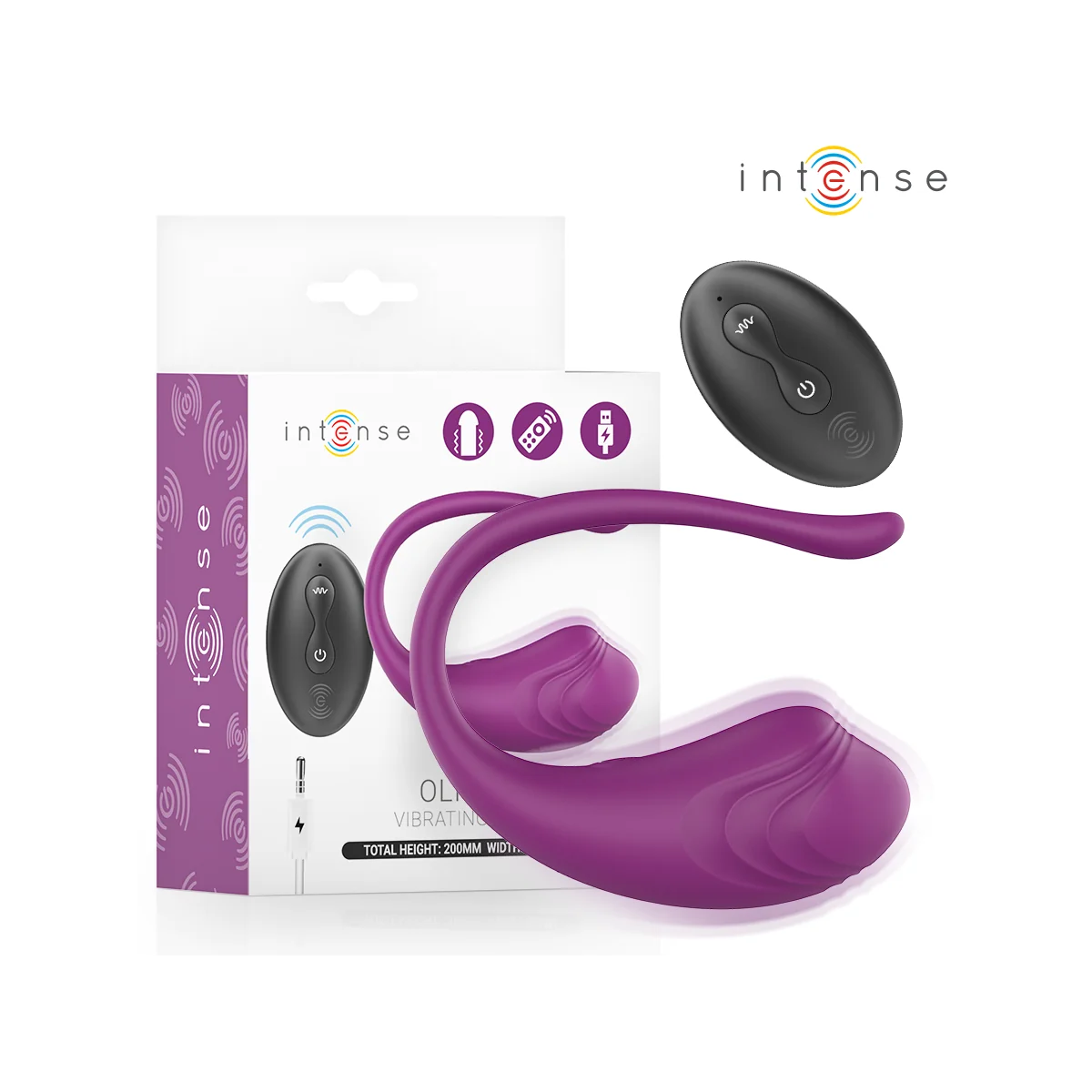 Olivia Purple Vibrations-Ei mit Fernbedienung von Intense Remote Control
