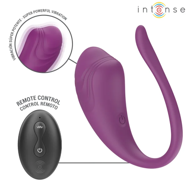 Olivia Purple Vibrations-Ei mit Fernbedienung von Intense Remote Control