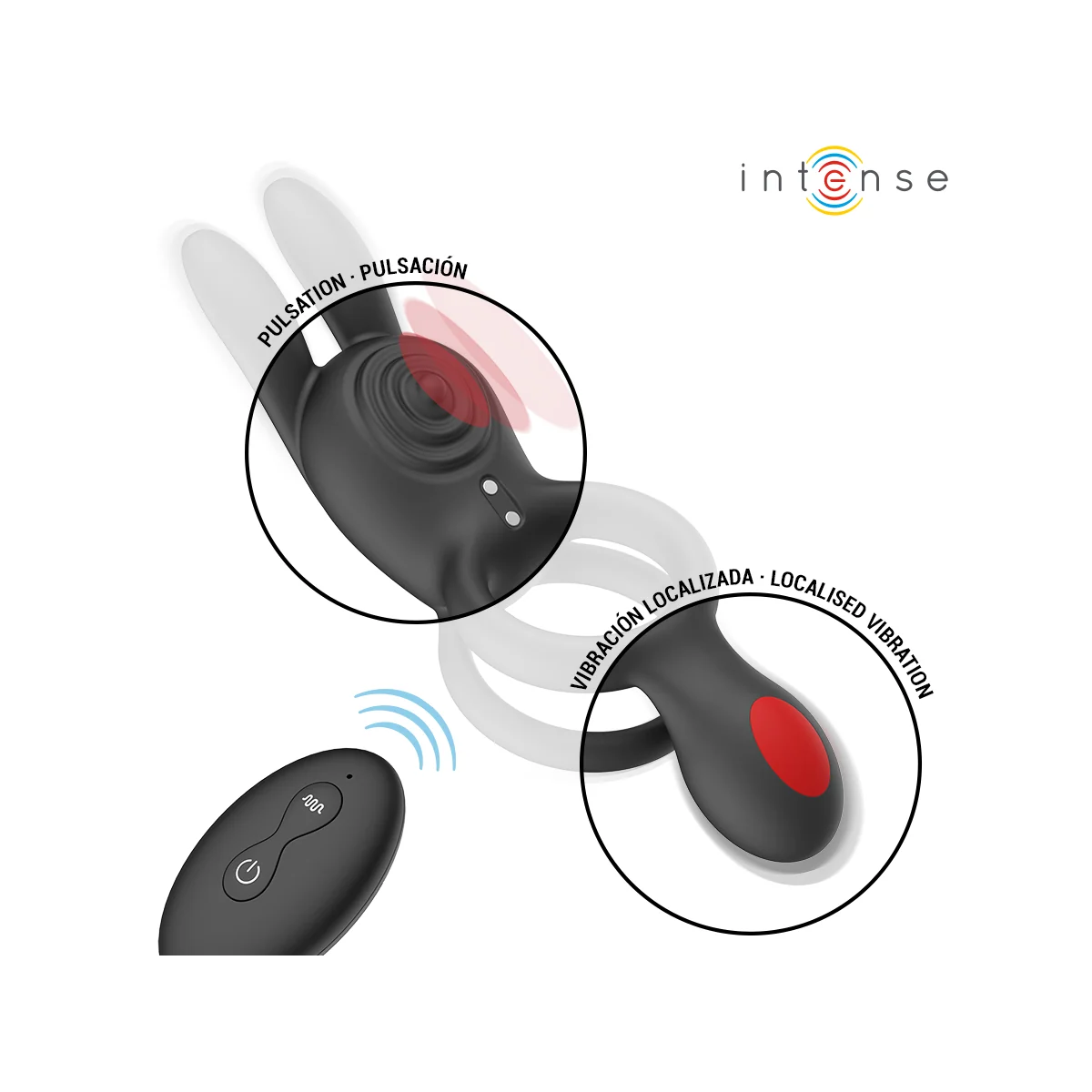 Quinn Doppelvibrationsring mit Fernbedienung von Intense Couples Toys | Fesselliebe.de