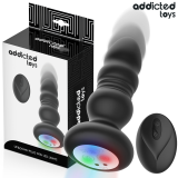 Rotierender Vibrierender Analplug mit Led-Licht und mit Fernbedienung von Addicted Toys | Fesselliebe.de