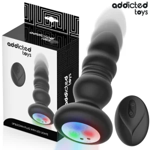 Rotierender Vibrierender Analplug mit Led-Licht und mit Fernbedienung von Addicted Toys | Fesselliebe.de
