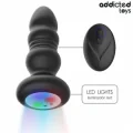 Rotierender Vibrierender Analplug mit Led-Licht und Fernbedienung von Addicted Toys