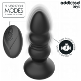 Rotierender Vibrierender Analplug mit Led-Licht und mit Fernbedienung von Addicted Toys | Fesselliebe.de