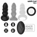 Rotierender Vibrierender Analplug mit Led-Licht und Fernbedienung von Addicted Toys