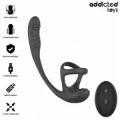 Analplug mit Vibration, 360°-Wellung und Hodenstimulator von Addicted Toys