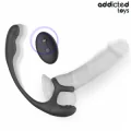 Analplug mit Vibration, 360°-Wellung und Hodenstimulator von Addicted Toys