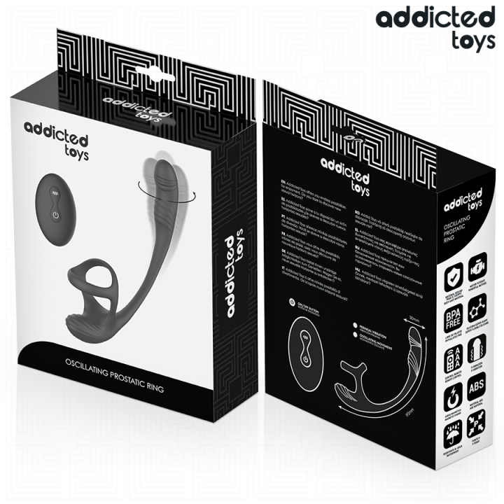 Analplug mit Vibration, 360°-Wellung und Hodenstimulator von Addicted Toys | Fesselliebe.de