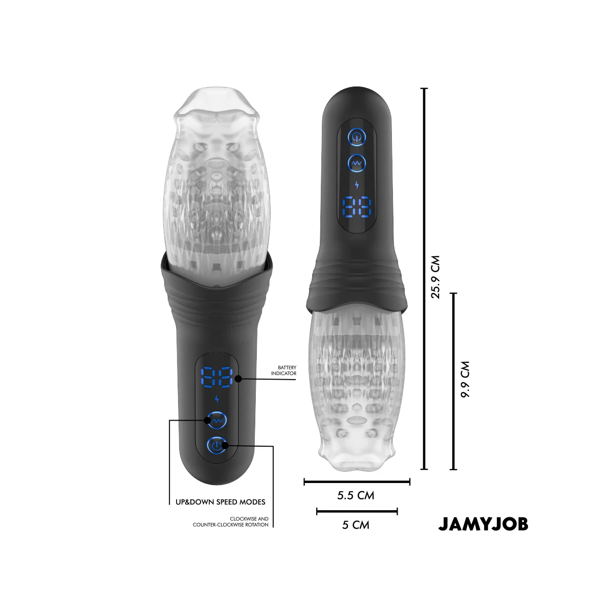 Blow-R Masturbator mit Stoss- und Rotationsfunktion von Jamyjob | Fesselliebe.de