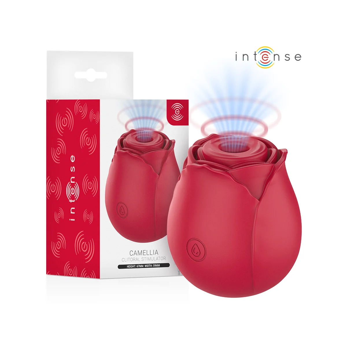 Camellia Klitoralsaugspotine Rose Von Waves Bordeaux von Intense High Tech