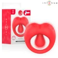 Russell Anillo Vibrador Con Estimulación De Clítoris Rojo von Intense For Him