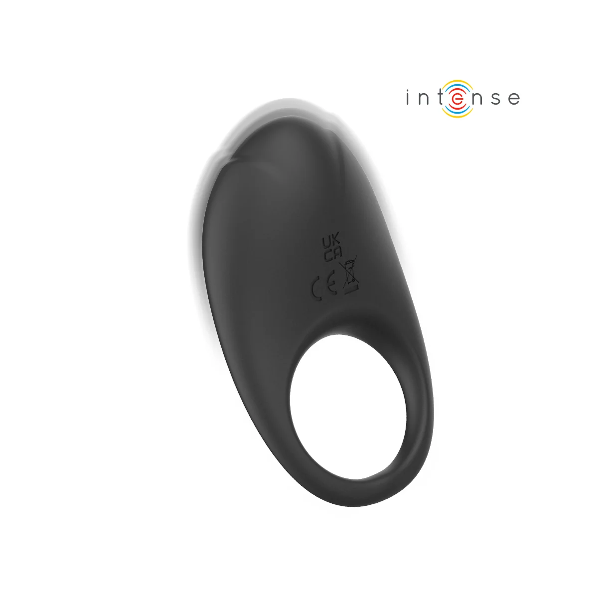Merlotte Anillo Vibrador Con Estimulación De Clítoris Negro von Intense For Him