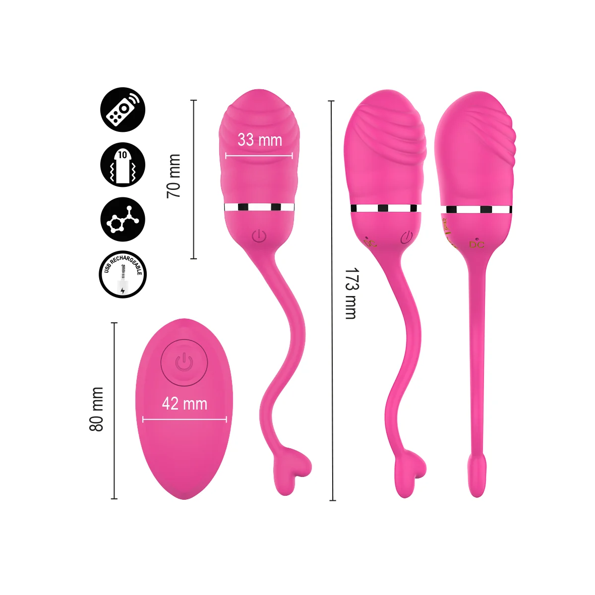 Sookie Fernbedienungs-Vibrationsei Rosa von Intense Remote Control