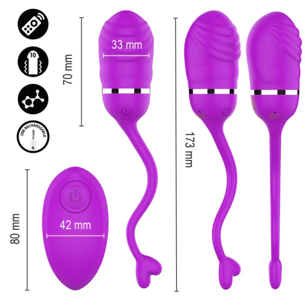 Sookie Fernbedienungs-Vibrationsei Lila von Intense Remote Control