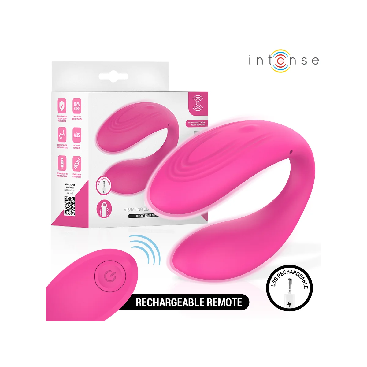 Nora Vibrationsklemmenstimulator Pink von Intense Remote Control