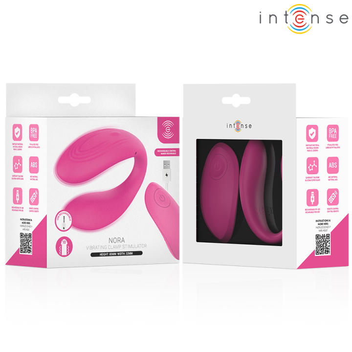 Nora Vibrationsklemmenstimulator Pink von Intense Remote Control