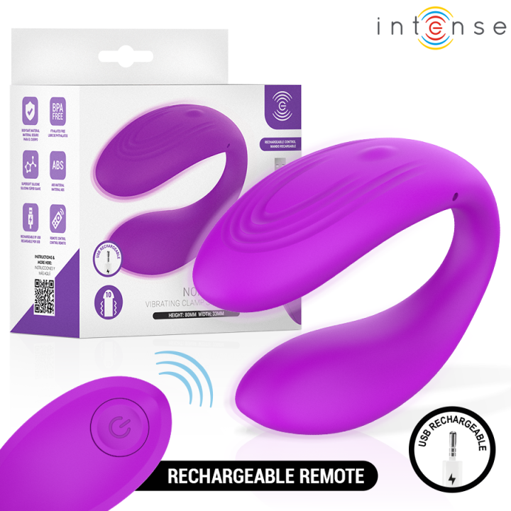 Nora Vibrationsklemmenstimulator Lila von Intense Remote Control