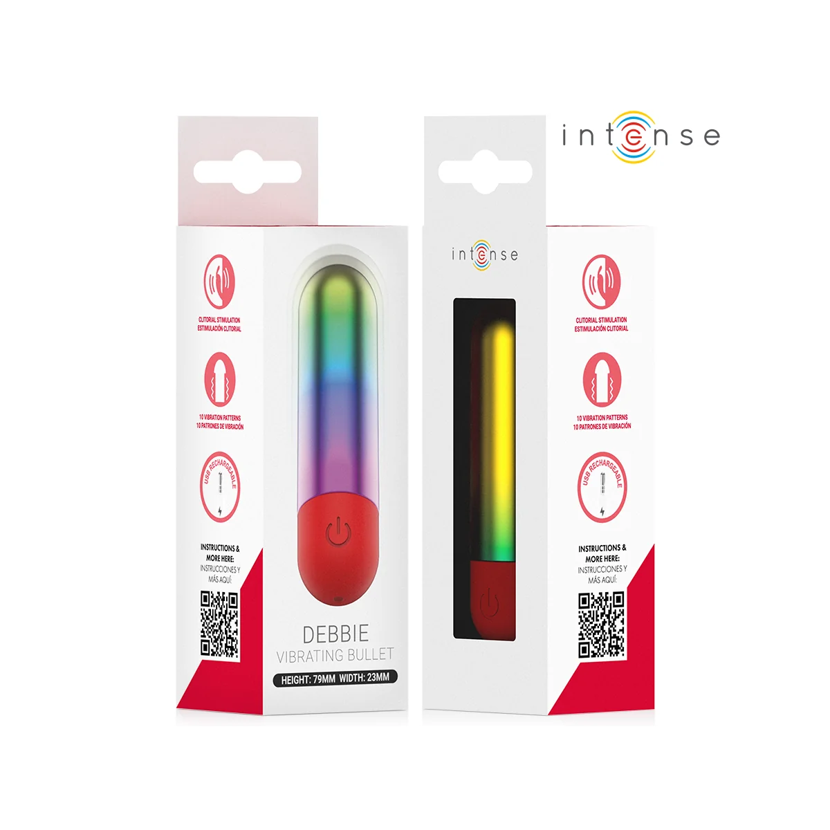 Debbie Rainbow Klitoris Vibrierende Kugel von Intense Fun Toys