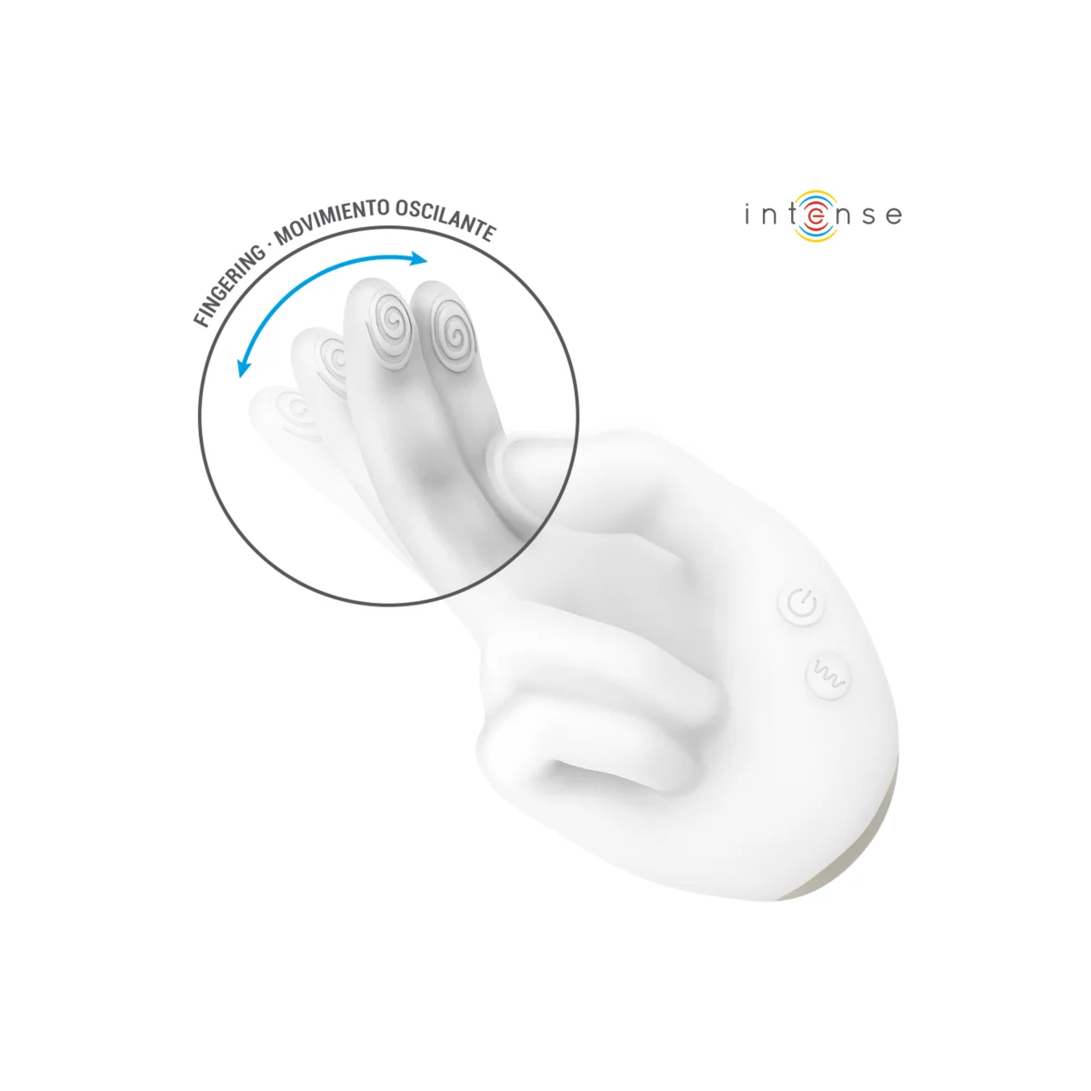 Jimmy Handgeformter Multifunktionsstimulator mit Vibration und Wärme von Intense High Tech