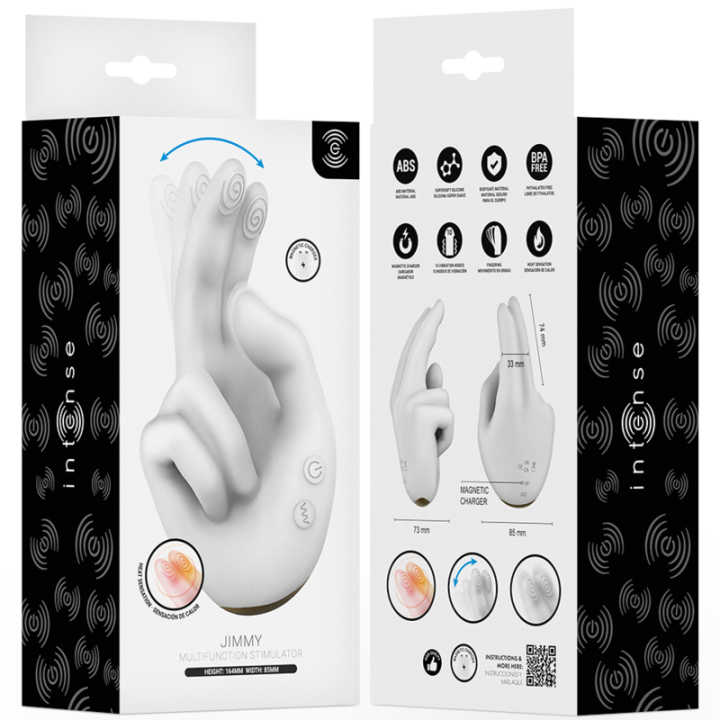 Jimmy Handgeformter Multifunktionsstimulator mit Vibration und Wärme von Intense High Tech