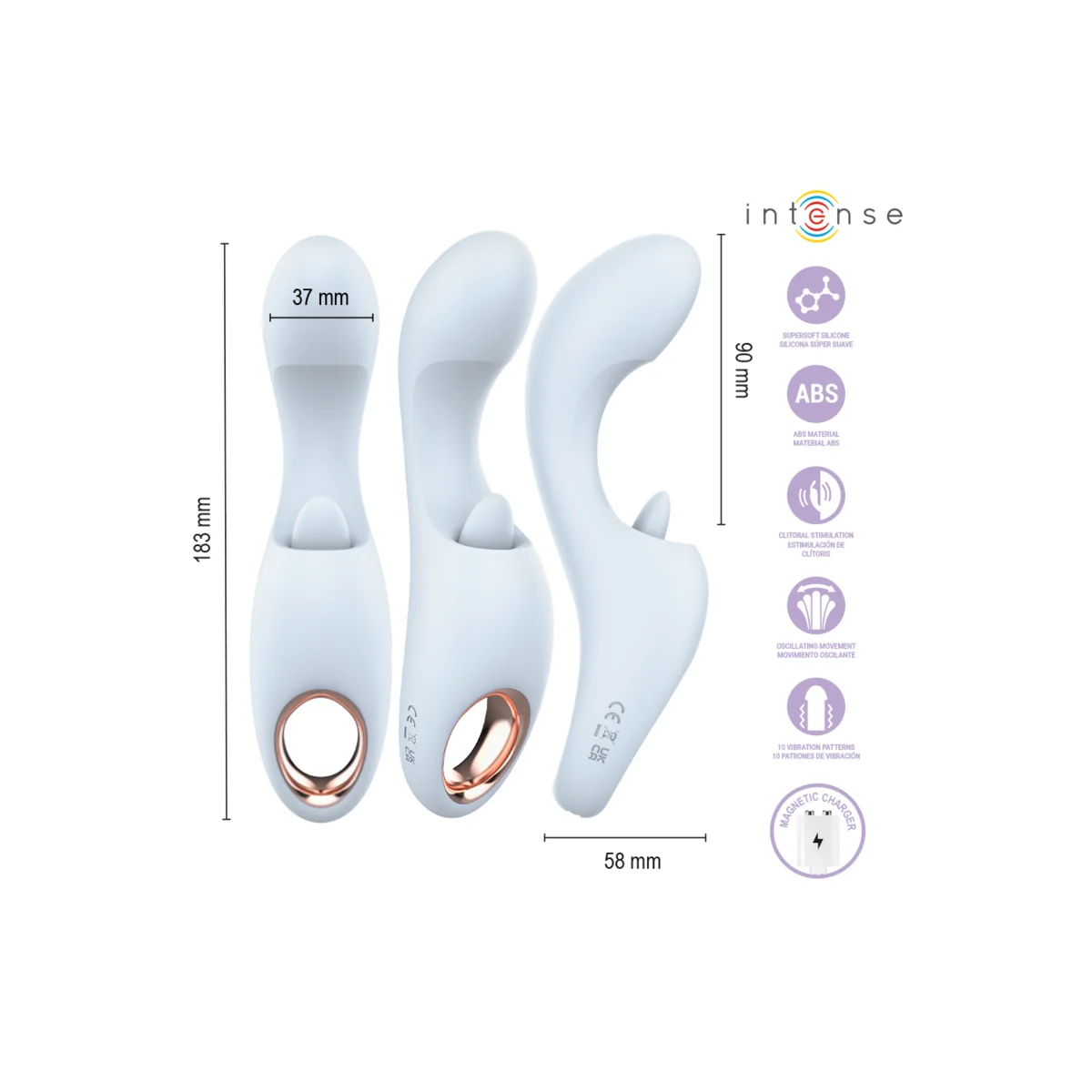 Anya Multifunktions-Vibrations- und Bewegungsstimulator von Intense High Tech