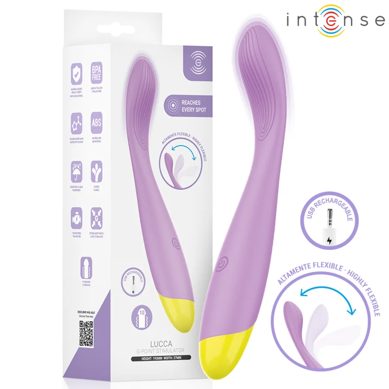 Lucca Flexibler, Usb-aufladbarer G-Punkt-Stimulator von Intense High Tech