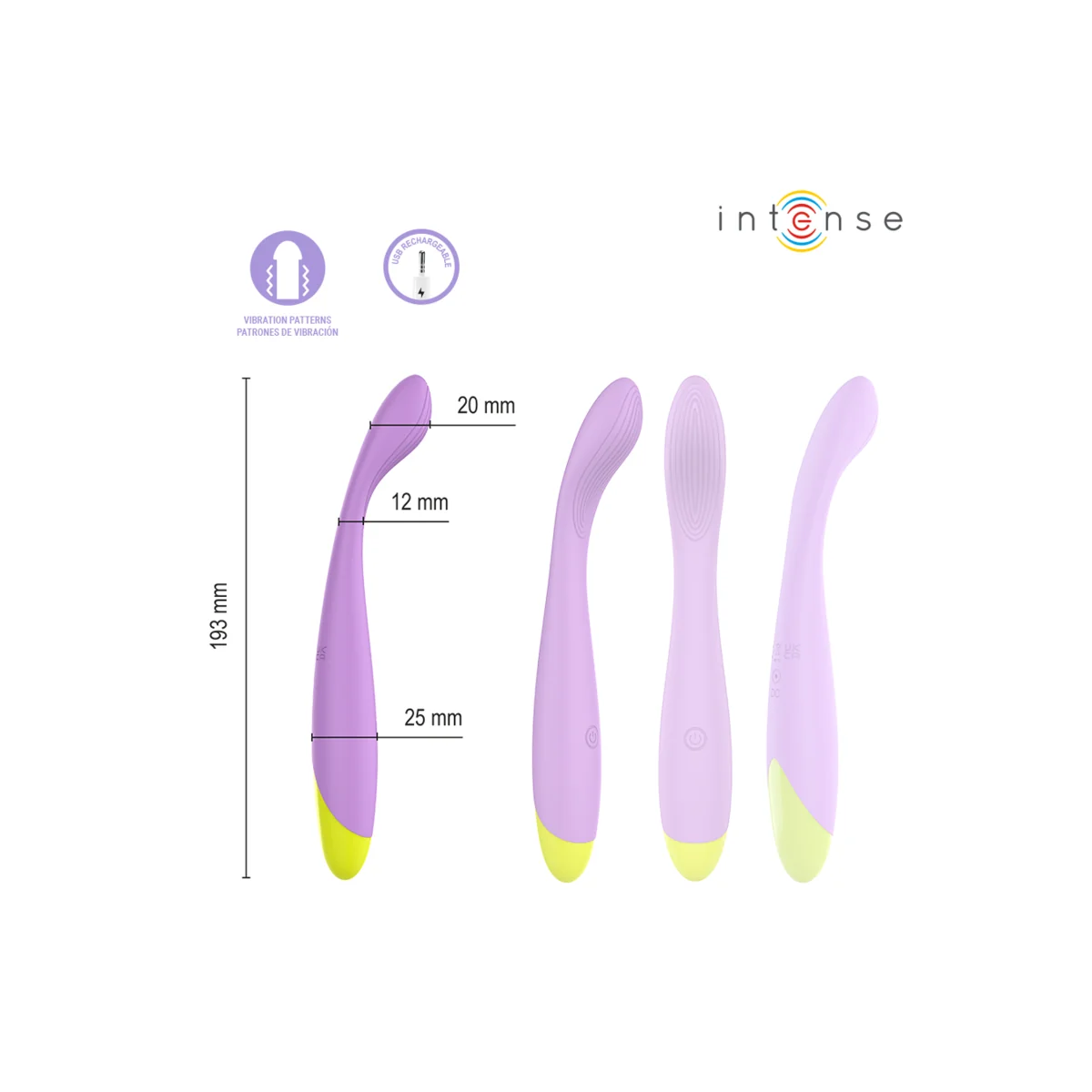 Lucca Flexibler, Usb-aufladbarer G-Punkt-Stimulator von Intense High Tech