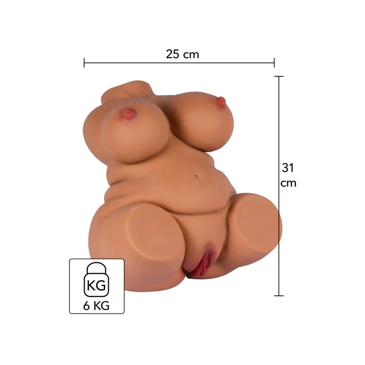 Fat Fuck Queen Torso Masturbator Weiblich 6 Kg von Hidden Desire