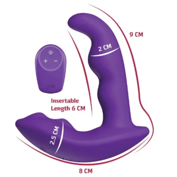 Rotierender, Vibrierender Analstimulator mit Fernbedienung – Lila von She.E.O