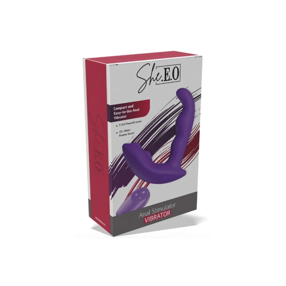 Rotierender, Vibrierender Analstimulator mit Fernbedienung – Lila von She.E.O