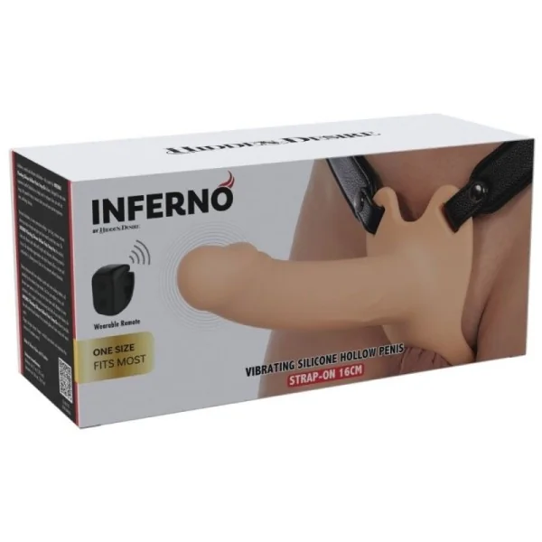 Inferno Vibrierender Penis-Sleeve Zum aufschnallen 16 cm von Hidden Desire