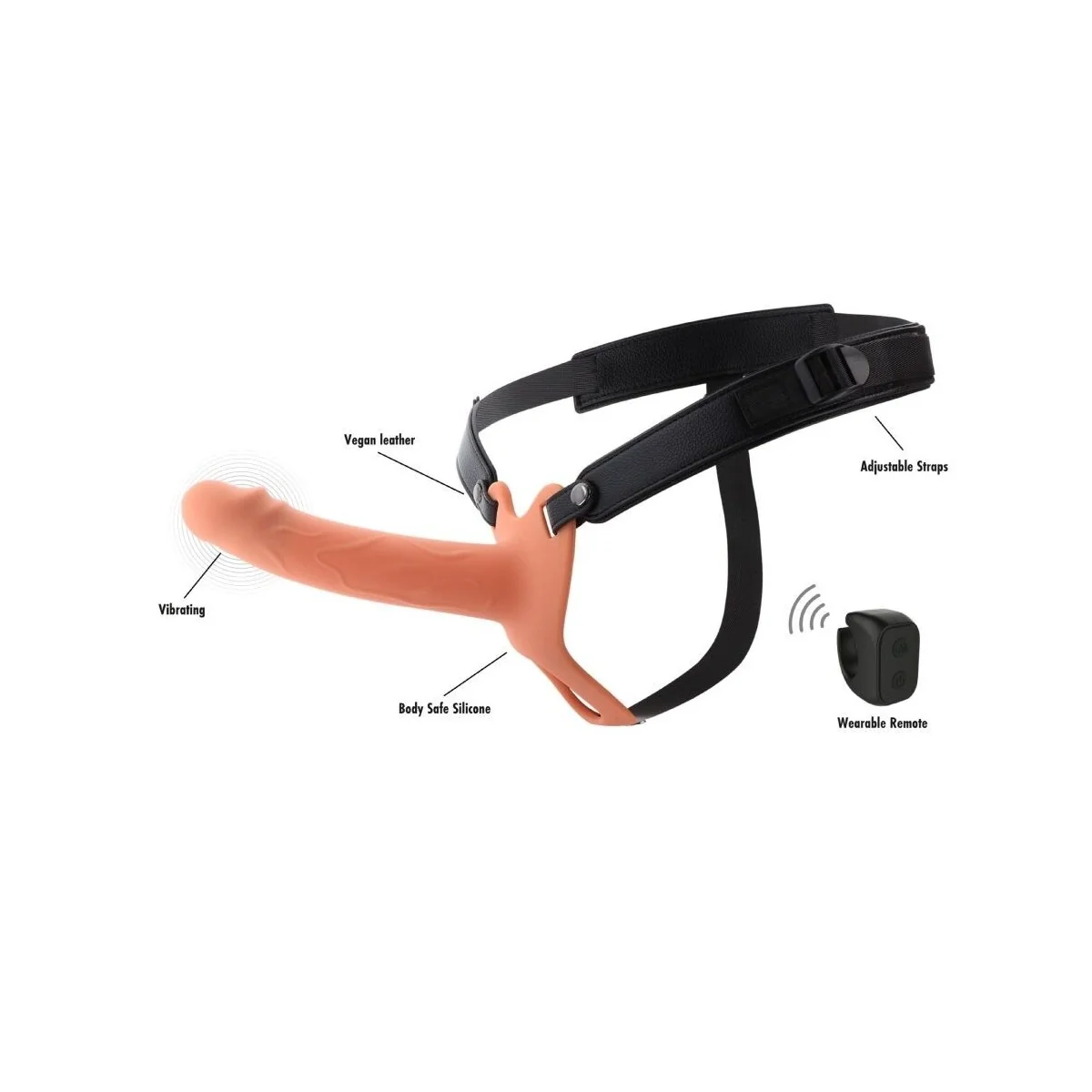 Inferno Vibrierender Penis-Sleeve Zum aufschnallen 18 cm von Hidden Desire