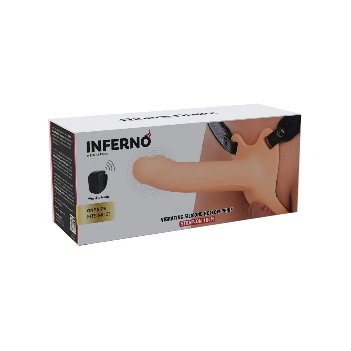 Inferno Vibrierender Penis-Sleeve Zum aufschnallen 18 cm von Hidden Desire