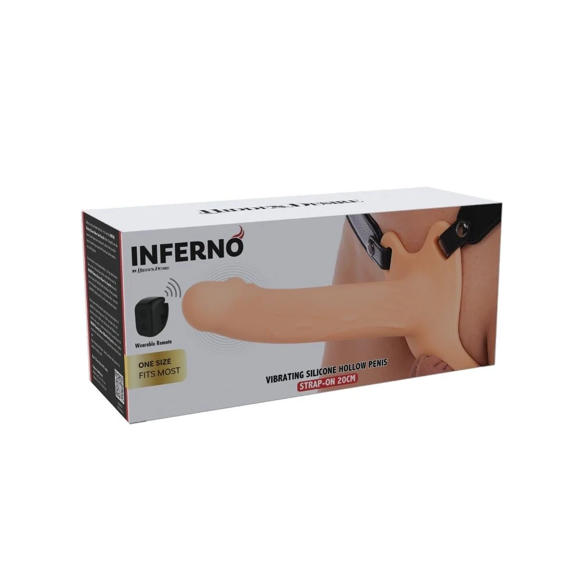 Inferno Vibrierender Penis-Sleeve Zum aufschnallen 20 cm von Hidden Desire