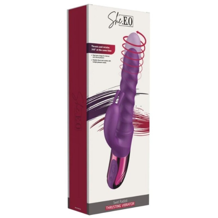 Lila Hasen-Wirl-Vibrator von She.E.O