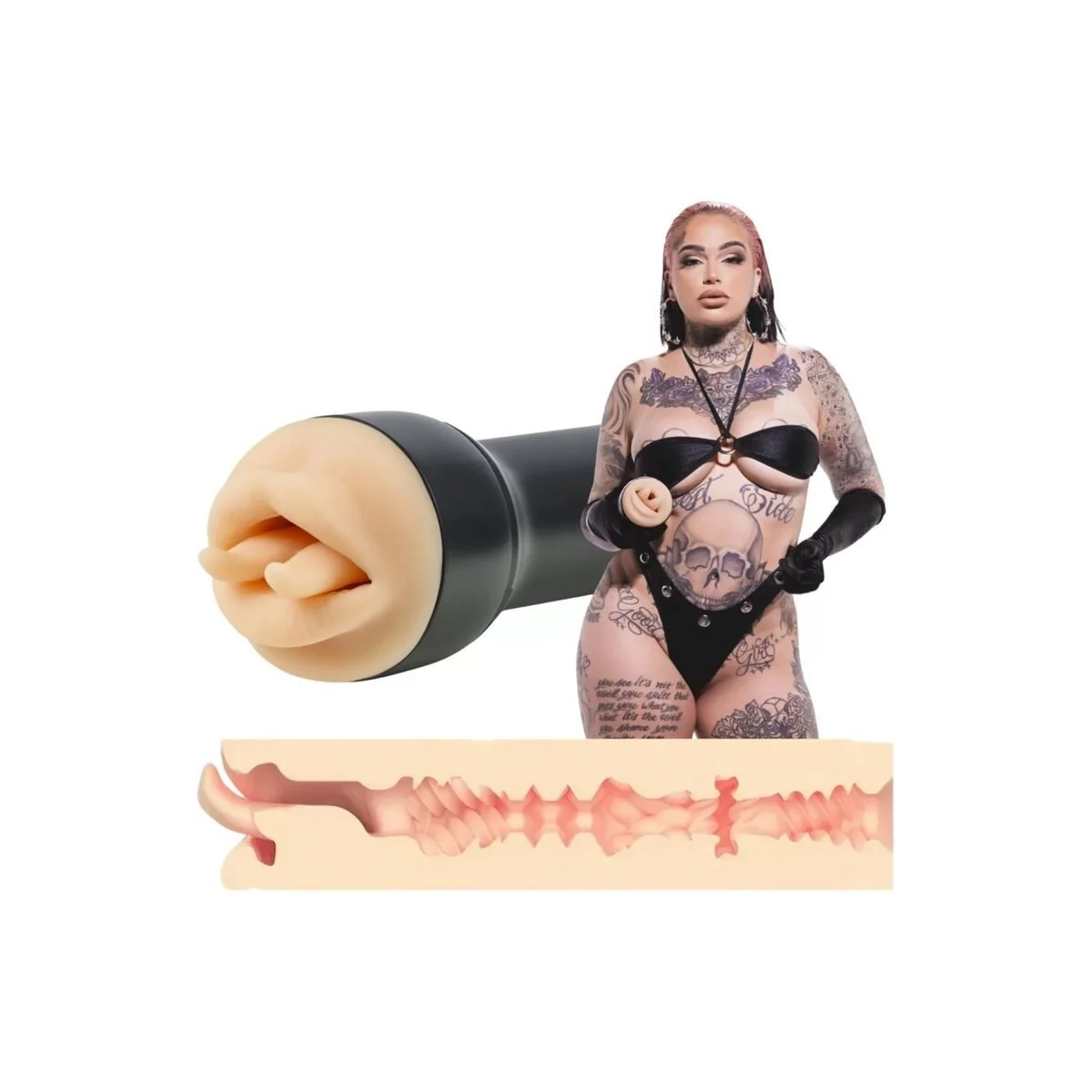 Raven Mouth Realistischer Viperinen-Masturbator von Kiiroo
