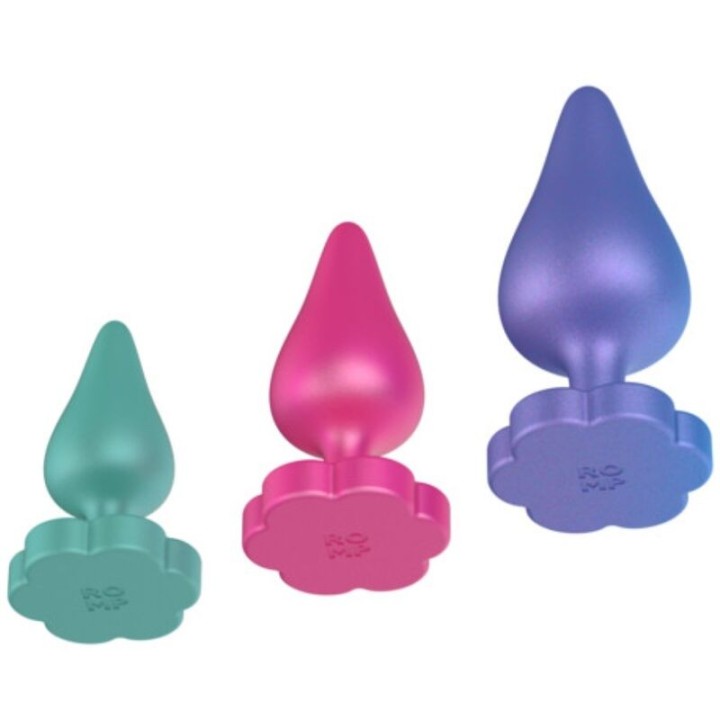 Luster Anal Trainingsset S/M/L mit Blumenförmiger Basis von Romp
