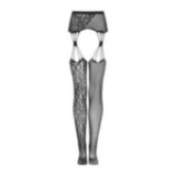 Garter Strümpfen S821 Schwarz von Obsessive | Fesselliebe.de