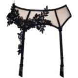Strumpfgürtel Beige-Schwarz V-8842 von Axami | Fesselliebe.de