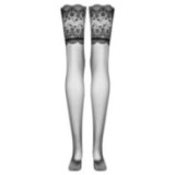 Obsidian Straps-Strümpfe Schwarz 20den von Beauty Night Fashion | Fesselliebe.de