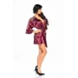 Summer Peignoir & Tanga Burgunder von Beauty Night Fashion | Fesselliebe.de