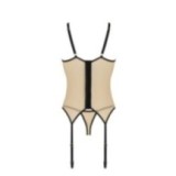 Daisy Korsett & Tanga Schwarz-Beige von Casmir | Fesselliebe.de